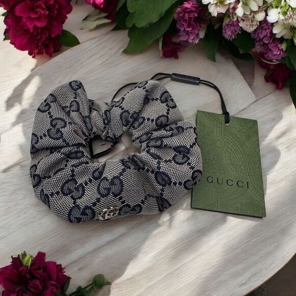 NWT Gucci GG Canvas Hair Scrunchie